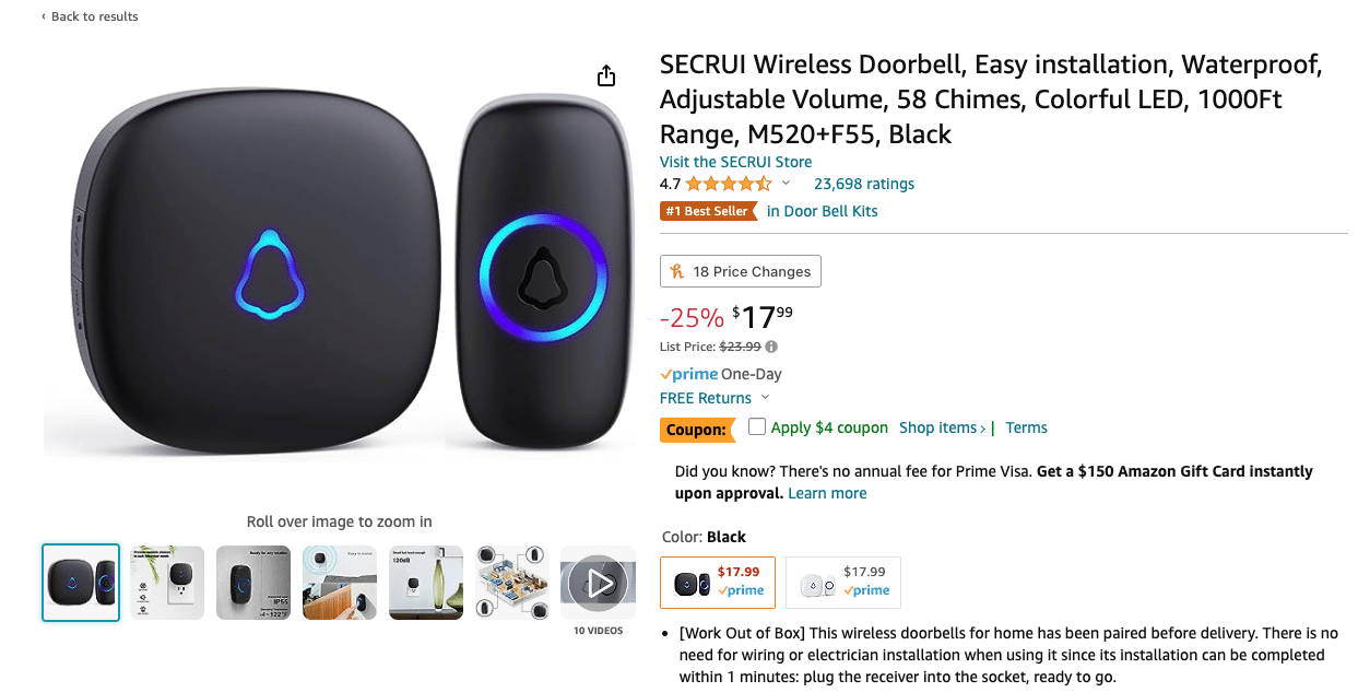 example of amazon product description