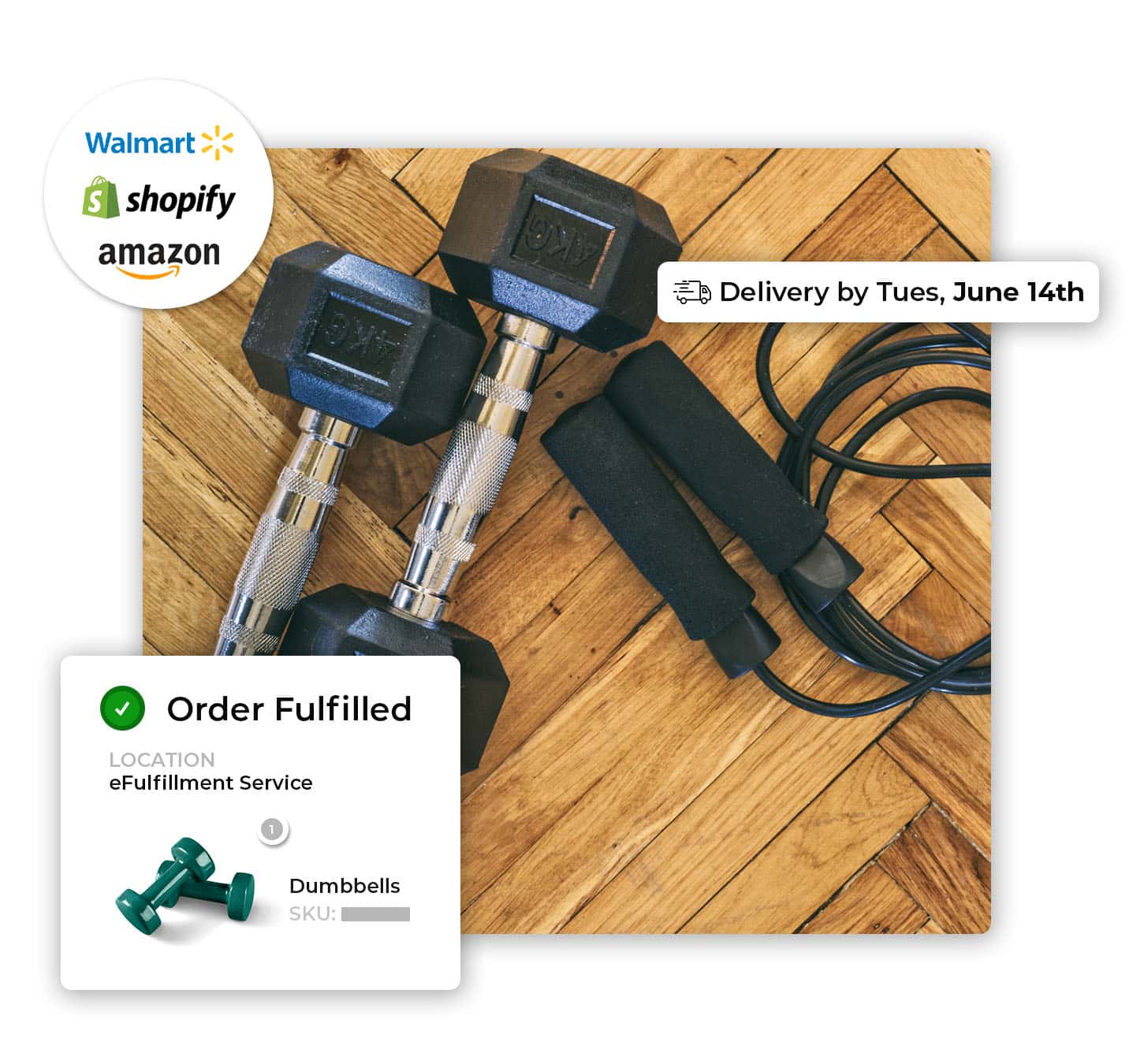 graphic for international fulfillment warehouse in USA